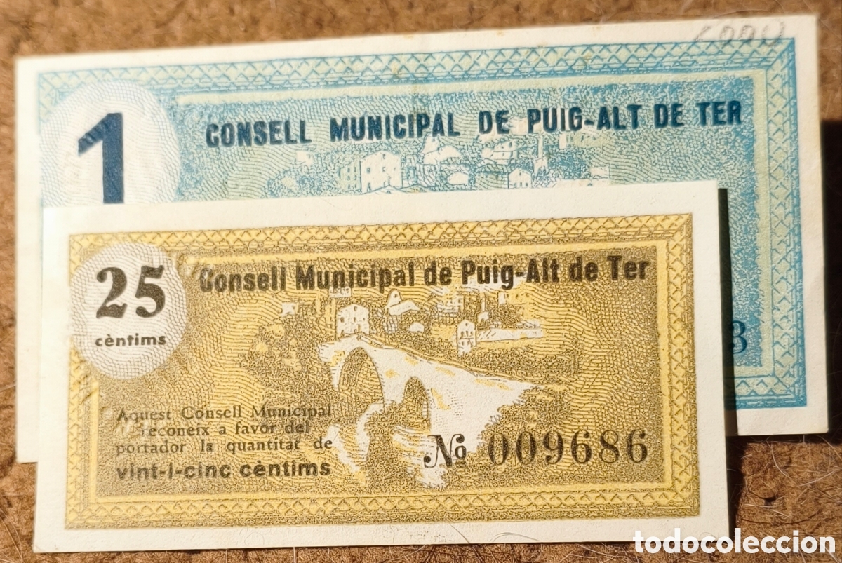 Billetes locales: Consell Municipal - Puig-Alt de Ter