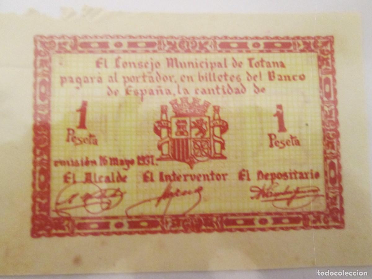 Billetes locales: 1 PESETA 1937 CONSEJO MUNICIPAL DE TOTANA