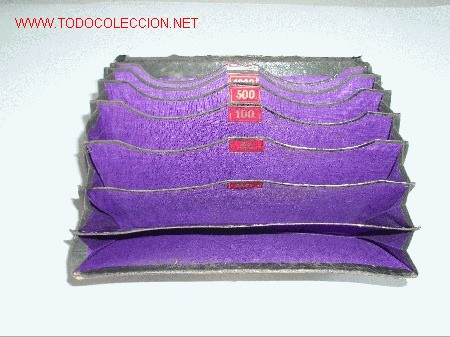 Lotes de billetes: Cartera de piel para billetes. - Foto 2