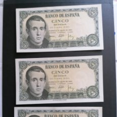 Lotti di Banconote: LOTE 3 BILLETES 5 PESETAS 1951 SIN CIRCULAR LUJO. Lote 206540212