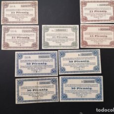 Lotes de Billetes: LOTE COLECCIÓN BILLETES NOTGELD ALEMANIA HANNOVER 9 VARIANTES 1917, 1918 Y 1919 UNC. Lote 222813971