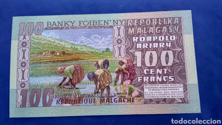 Lotes de billetes: Repoblika malagasy , Madagascar , 100 - Foto 2