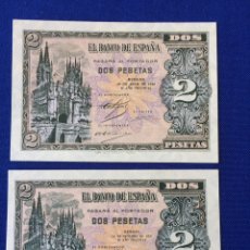 Lotes de Billetes: DOS PESETAS 1937 ,1938 ,