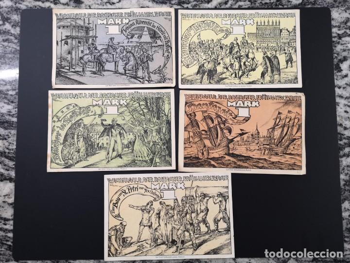Lotes de Billetes: Notgeld 1 marco Rostocker 1922 Alemania colección completa - Foto 1 - 271118663
