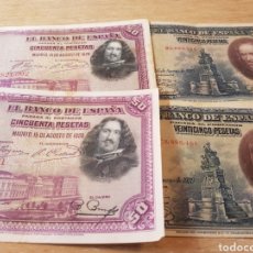 Lotti di Banconote: LOTE DE 4 BILLETES DE ESPAÑA USADOS AÑOS 1928
