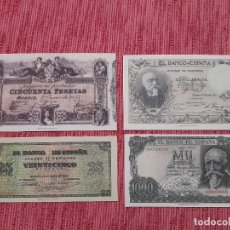 Lotti di Banconote: LOTE 4 BILLETES ANTIGUOS DE PESETAS. REPRODUCCION. Lote 301765003