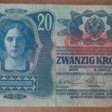 Lotes de Billetes: AUSTRIA - HUNGRÍA. 20 KRONEN 1913. Lote 399233579