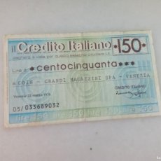 Lotes de Billetes: BILLETE ITALIANO 150 LIRAS. Lote 400386359