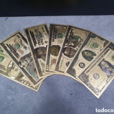 Lotti di Banconote: LOTE DE BILLETES DOLARES BAÑADOS EN ORO. (L53)
