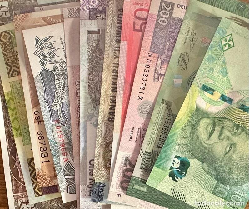 Lotes de Billetes: Lot of 20 banknotes from around the world, UNC, high face value (L4)