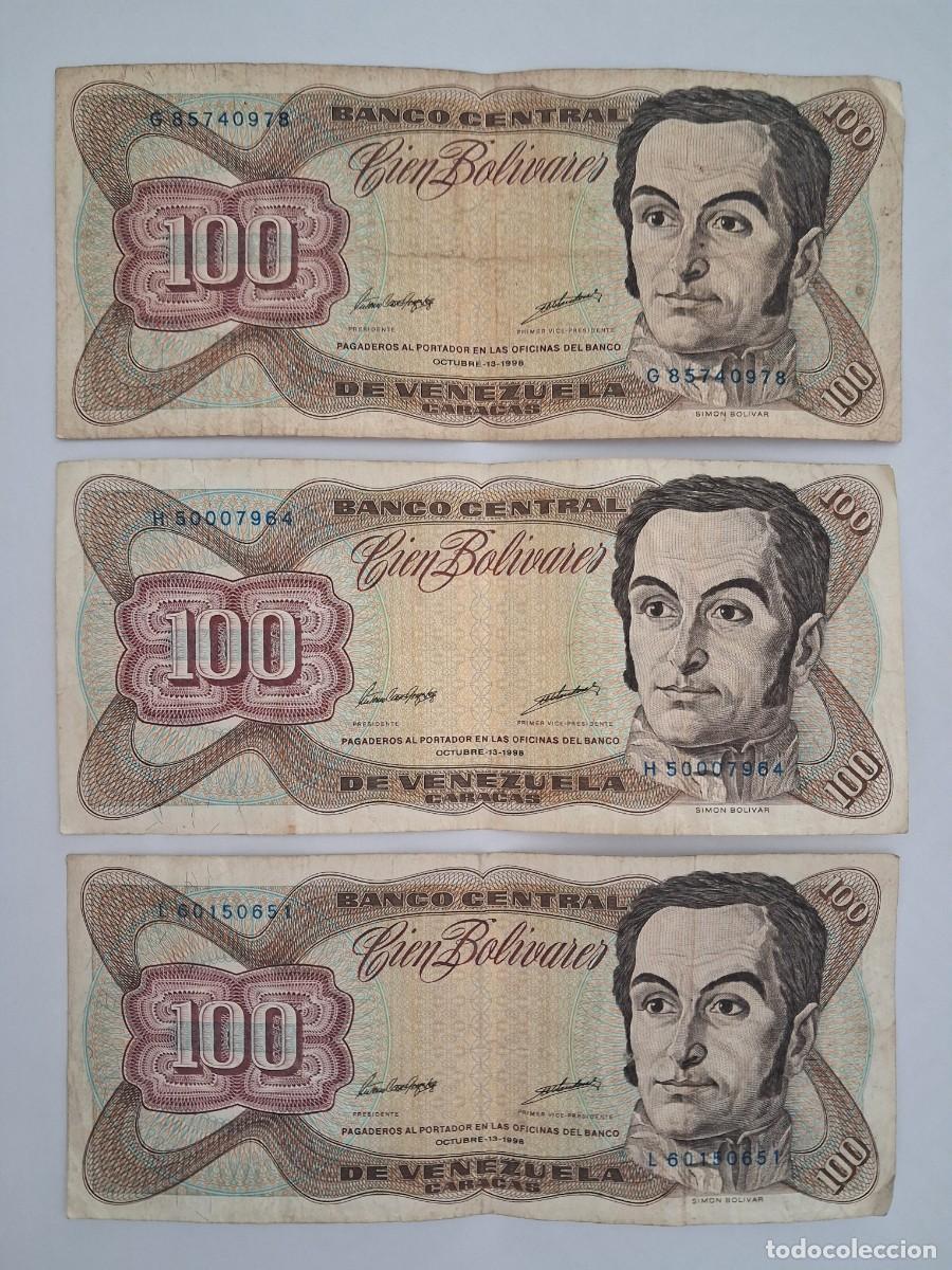Lotes de Billetes: VENEZUELA LOTE DE BILLETES DE 100 BOL&Iacute;VARES DE 1998