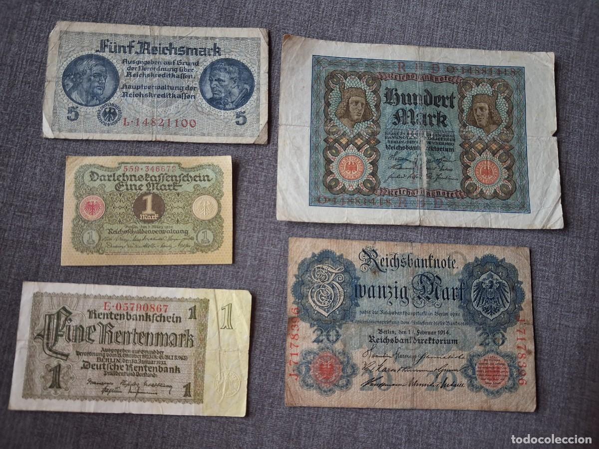 Lotes de billetes: Lote 5 billetes diferentes Alemania