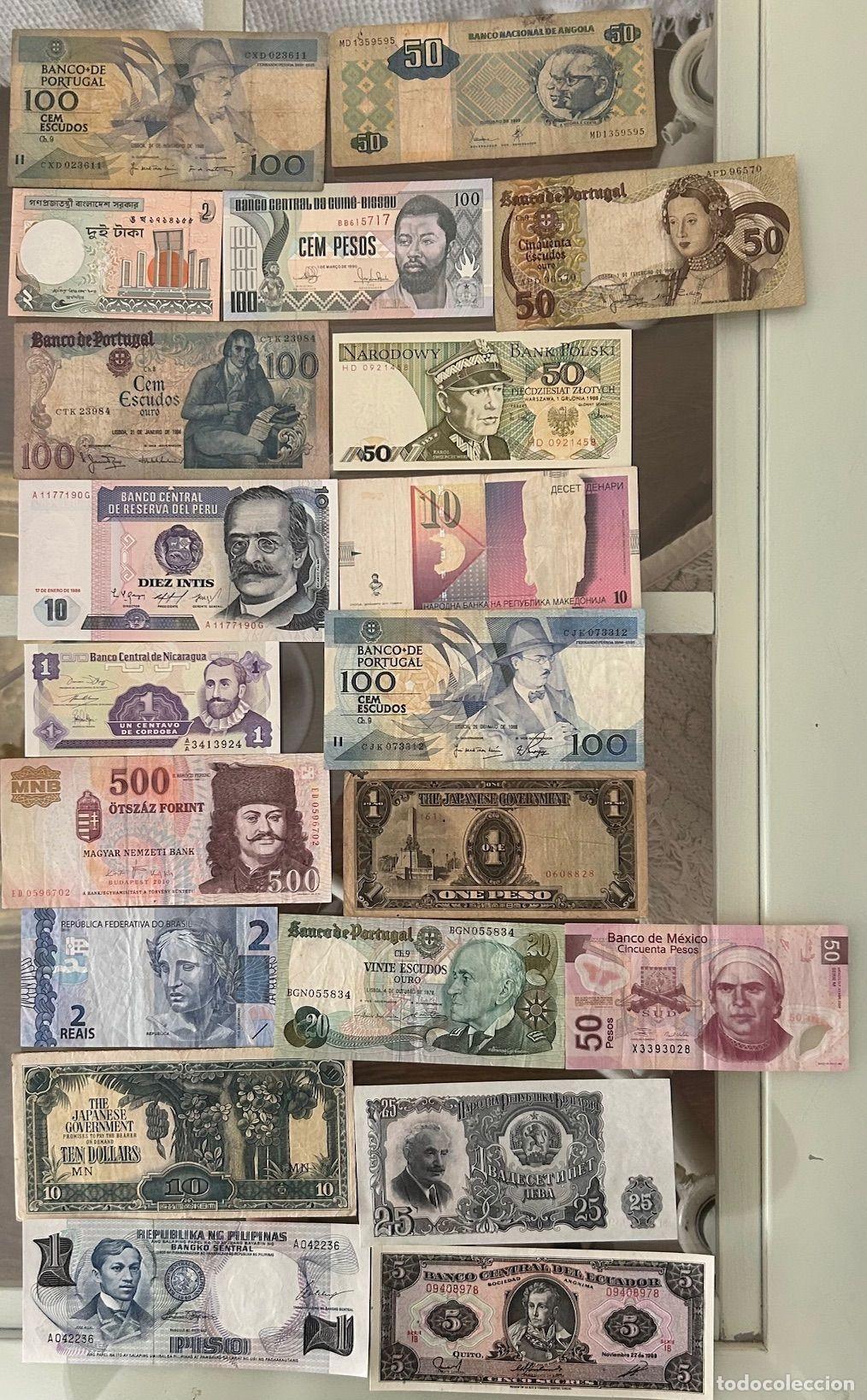 Lotes de Notas: CRBL0482 LOTE 20 BILLETES SURTIDOS VARIAS CALIDADES TODOS DIFERENTES