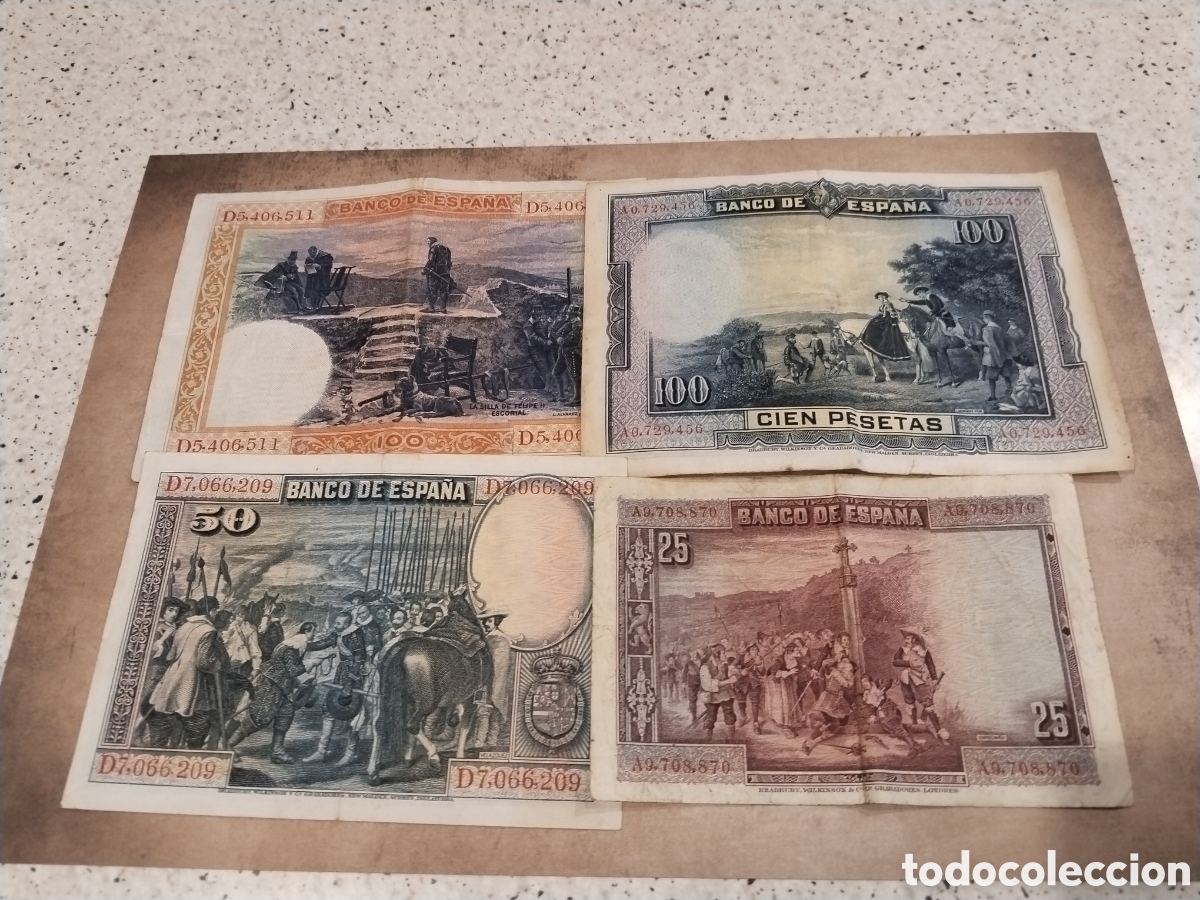 Lotes de billetes: Lote de 4 Billetes Espa&ntilde;oles - Foto 2