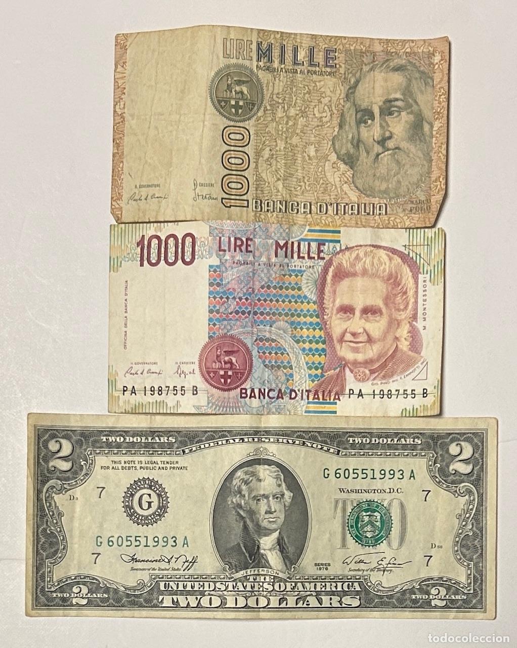 Lotes de billetes: CRBL0686 LOTE 3 BILLETES EXTRANJEROS DIFERENTES