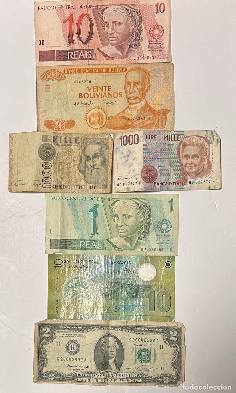Lotes de billetes: CRBL0685 LOTE 7 BILLETES EXTRANJEROS DIFERENTES