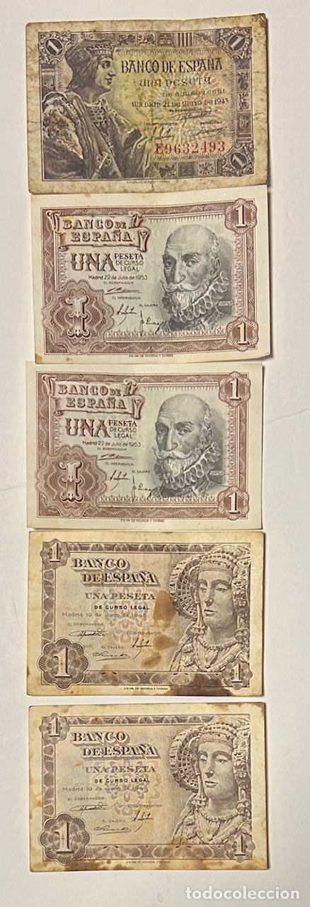 Lotes de billetes: CRBL0684 LOTE 5 BILLETES ESPA&Ntilde;A DIFERENTES VER FOTO