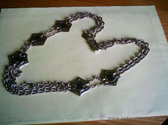 Joyeria: COLLAR DE METAL Y ESMALTE AZUL - Foto 1