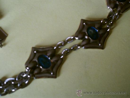 Joyeria: COLLAR DE METAL Y ESMALTE AZUL - Foto 3