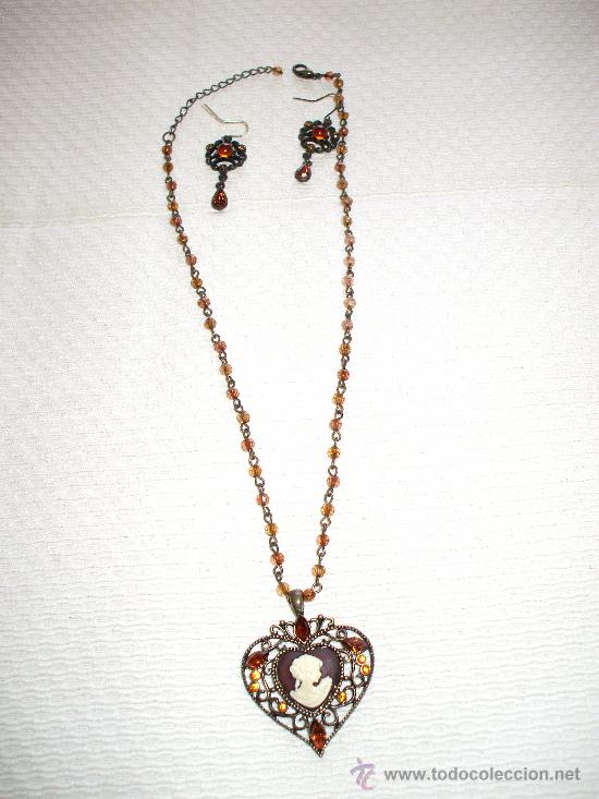Joyeria: Conjunto de cadena con colgante y par de pendientes - Foto 1