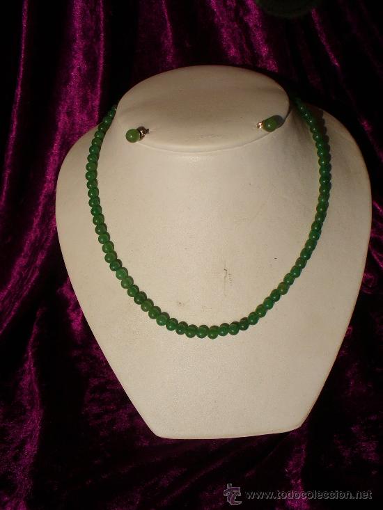 Joyeria: COLLAR Y PENDIENTE DE MALAKITA(GASTOS DE ENVIO 8&euro; PENINSULA RESTO CONSULTAR)