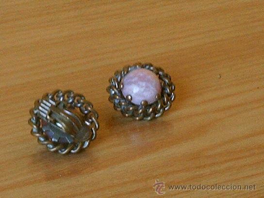 Joyeria: PENDIENTES DE PINZA CON PIEDRA ROSA - Foto 2