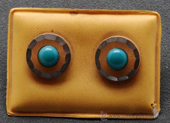 Joyeria: Pendientes metal y pl&aacute;stico a&ntilde;os 60 - Foto 1