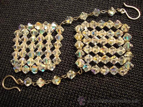 Joyeria: PENDIENTES DE CRISTAL DE ROCA - GRAN REFLEJO DE LUZ - VINTAGE . - Foto 3