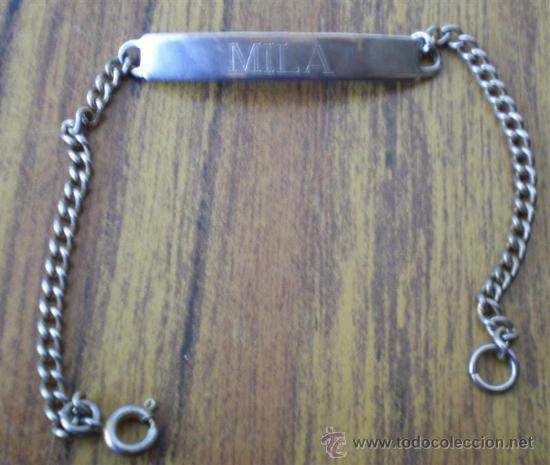 Joyeria: Pulsera de plateada .. Inscrito MILA - Foto 1