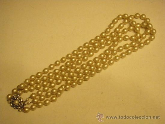 Joyeria: COLLAR DE PERLAS DE BISUTERIA DE TRES VUELTAS - Foto 1