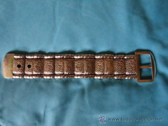 Joyeria: ORIGINAL PULSERA METALICA EN FORMA DE CINTURON COMO NUEVA - Foto 2