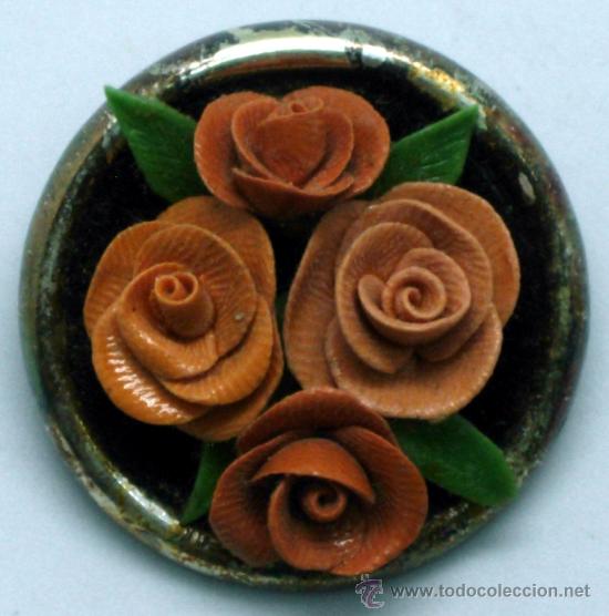 Joyeria: Broche con 4 rosas a&ntilde;os 60 - Foto 1