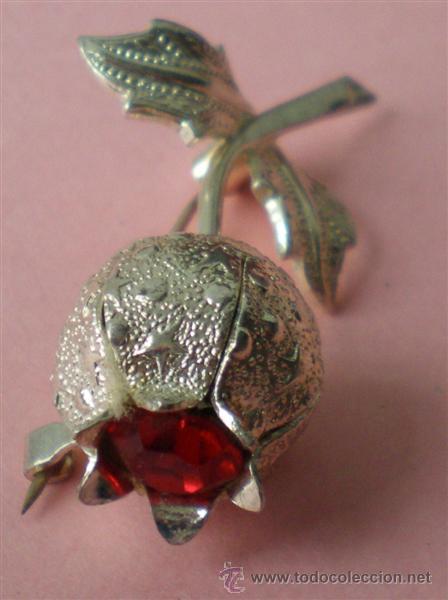 Joyeria: Broche .. Metal plateado y cristales - Foto 1