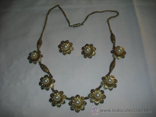 Joyeria: JUEGO COLLAR Y PENDIENTES DE ORO DE TOLEDO - Foto 1
