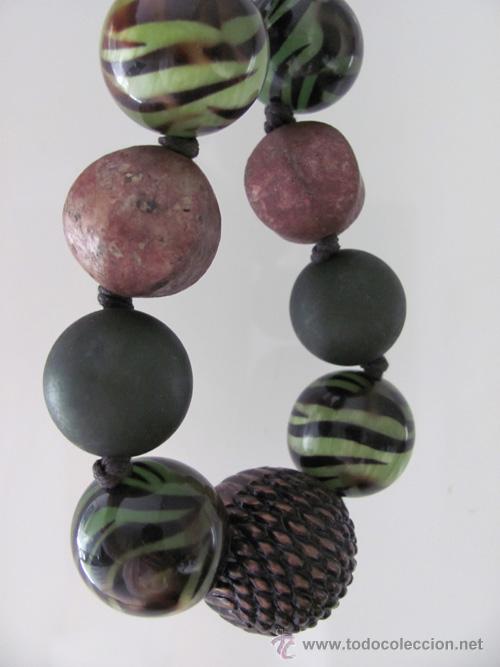 Joyeria: -- COLLAR DE BOLAS - COLORES VERDE Y MARRONES - - Foto 3