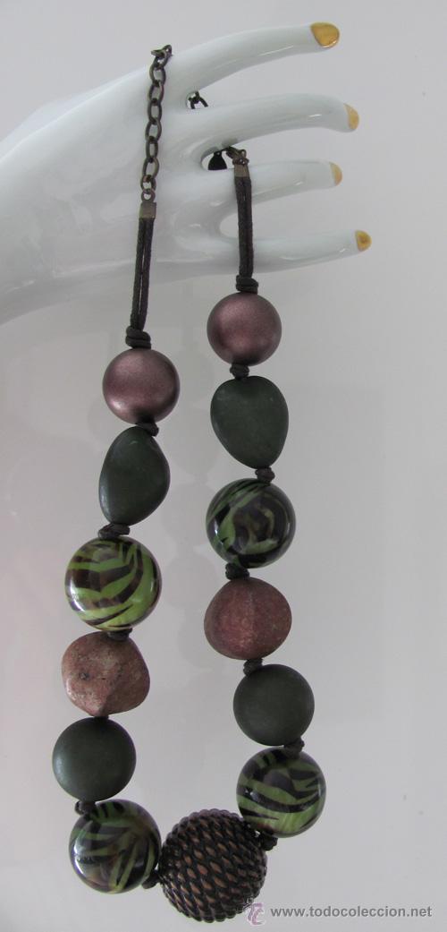 Joyeria: -- COLLAR DE BOLAS - COLORES VERDE Y MARRONES - - Foto 4