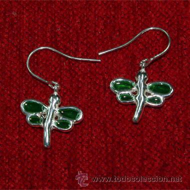 Joyeria: ORIGINALES PENDIENTES DE PLATA TIPO MODERNISTA DE LIB&Eacute;LULAS - Foto 1