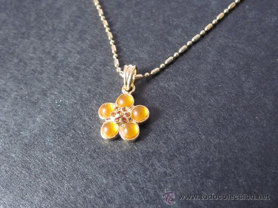 Joyeria: COLLAR 60 CM. Y COLGANTE FLOR  CHAPADO - Foto 2