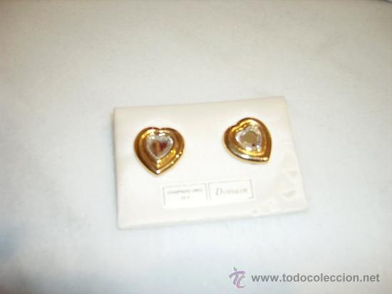 Joyeria: Antiguos pendientes chapados en oro. A&ntilde;os 60