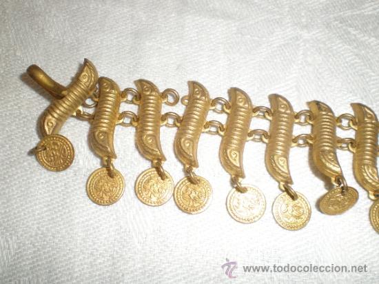 Joyeria: ANTIGUO COLLAR Y PULSERA DE LATON - Foto 7