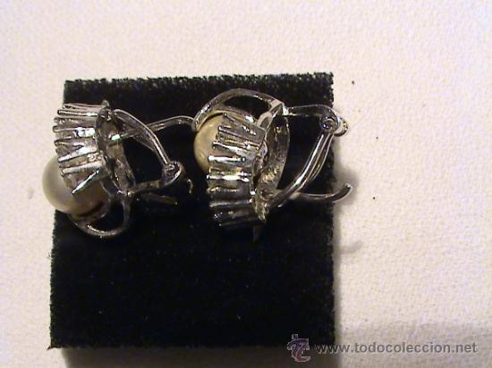Joyeria: Antiguos pendientes en plata con perla y circonitas - Foto 4
