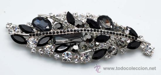 Joyeria: Broche en metal rodiado y strass - Foto 1