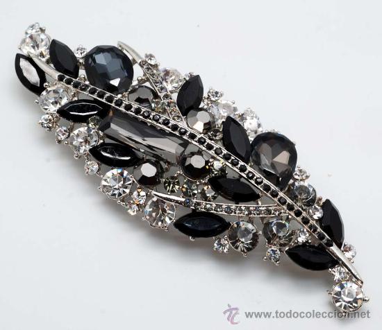 Joyeria: Broche en metal rodiado y strass - Foto 3