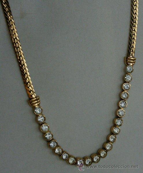 Joyeria: COLLAR CON CADENA Y PIEDRAS TRANSPARENTES A&Ntilde;OS 60 - Foto 2