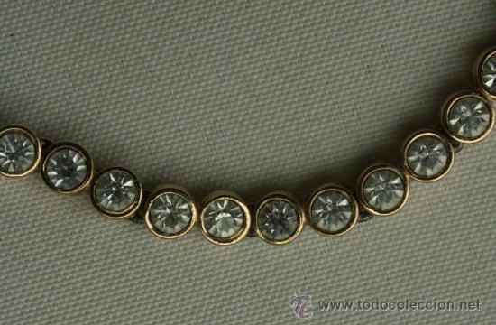 Joyeria: COLLAR CON CADENA Y PIEDRAS TRANSPARENTES A&Ntilde;OS 60 - Foto 1