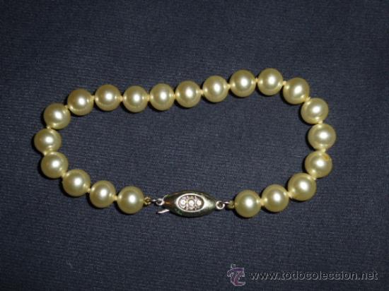 Joyeria: Antiguo brazalete de perlas - Foto 1