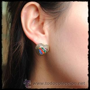 Joyeria: PRECIOSOS PENDIENTES DE BRONCE CON BRILLANTITOS DE COLORES (RESTOS DE TIENDA)
