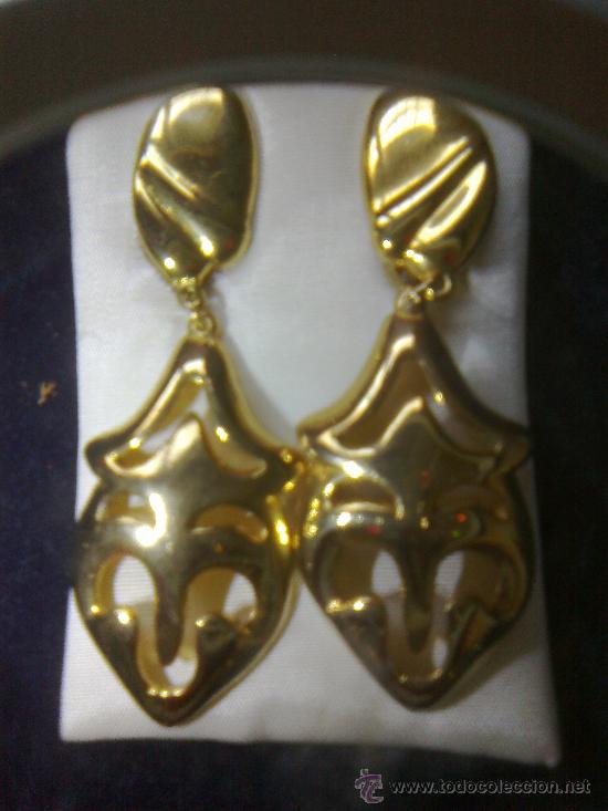 Joyeria: PENDIENTES   CHAPADOS EN ORO  VINTAGE  A&Ntilde;OS 60/70