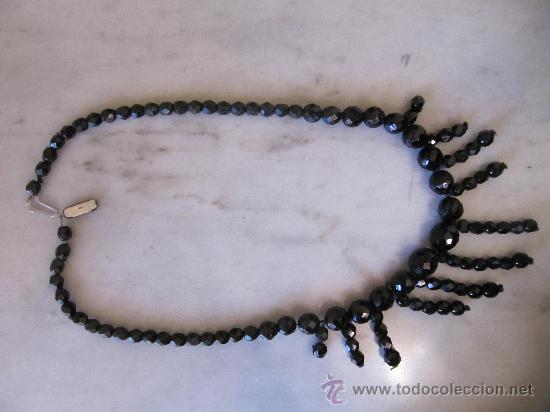 collar cuentas de cristal negro azabache. de 4 - Compra venta en  todocoleccion