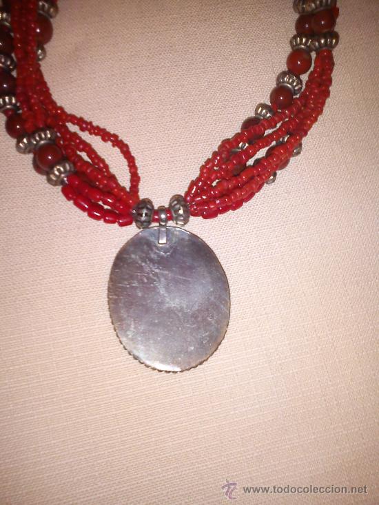 Joyeria: Antiguo collar piedras rojo granate - Foto 3